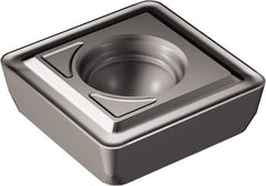 Sandvik Coromant - 880070406 GM 4324 Grade Carbide Indexable Insert Drill - TiCN/Al2O3 Coated, Square, 1/2" Inscr Circle, 0.1575" Thick, 0.0236" Cnr Rad - Exact Tool & Supply