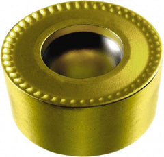 Sandvik Coromant - RCMT0602M0 RCMT Grade S05F Carbide Turning Insert - TiCN/Al2O3/TiN Finish, Round, 1/4" Inscr Circle, 3/32" Thick - Exact Tool & Supply