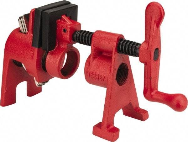 Bessey - 3/4" Pipe, 1-11/16" Throat Depth, 1-11/16" Clamp Face, H Style Pipe Clamp - Exact Tool & Supply