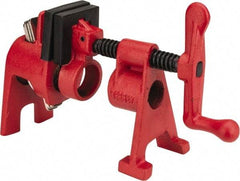 Bessey - 3/4" Pipe, 1-11/16" Throat Depth, 1-11/16" Clamp Face, H Style Pipe Clamp - Exact Tool & Supply