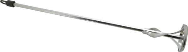 Premier Paint Roller - Metal Chrome Power Mixer - 17 Inch Long x 3/8 Inch Shank Diameter, Compatible with 1 to 5 Gallon Containers - Exact Tool & Supply