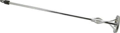Premier Paint Roller - Metal Chrome Power Mixer - 17 Inch Long x 3/8 Inch Shank Diameter, Compatible with 1 to 5 Gallon Containers - Exact Tool & Supply