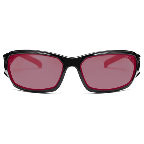 Odin HCP Red Lens Black Safety Glasses - Exact Tool & Supply