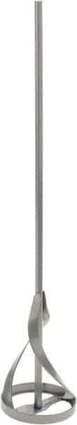 Premier Paint Roller - Metal Chrome Power Mixer - 17 Inch Long x 3/8 Inch Shank Diameter, Compatible with 5 to 10 Gallon Containers - Exact Tool & Supply