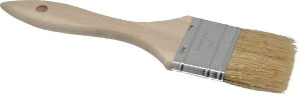 Premier Paint Roller - 2" Flat Hog Chip Brush - 1-3/4" Bristle Length, 5" Wood Dowel Handle - Exact Tool & Supply