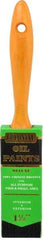Premier Paint Roller - 1-1/2" Flat Hog Varnish Brush - 2-1/4" Bristle Length, 6-1/2" Wood Handle - Exact Tool & Supply