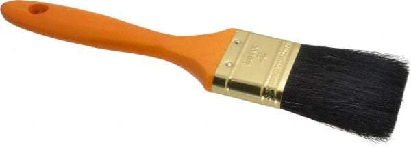 Premier Paint Roller - 2" Flat Hog Varnish Brush - 2-1/2" Bristle Length, 7" Wood Handle - Exact Tool & Supply