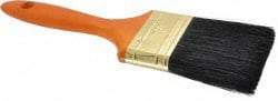 Premier Paint Roller - 3" Flat Hog Varnish Brush - 3" Bristle Length, 7-1/2" Wood Handle - Exact Tool & Supply