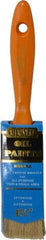 Premier Paint Roller - 1-1/2" Flat Hog Varnish Brush - 2-1/4" Bristle Length, 6-1/4" Wood Handle - Exact Tool & Supply