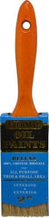 Premier Paint Roller - 2" Flat Hog Varnish Brush - 2-1/2" Bristle Length, 7" Wood Handle - Exact Tool & Supply