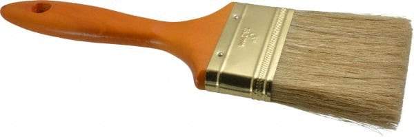 Premier Paint Roller - 3" Flat Hog Varnish Brush - 3" Bristle Length, 7-1/2" Wood Handle - Exact Tool & Supply