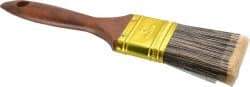 Premier Paint Roller - 2" Flat Synthetic Varnish Brush - 2-1/2" Bristle Length, 7" Wood Handle - Exact Tool & Supply
