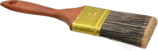 Premier Paint Roller - 2-1/2" Flat Synthetic Varnish Brush - 2-3/4" Bristle Length, 6-3/4" Wood Handle - Exact Tool & Supply
