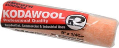 Premier Paint Roller - 1/4" Nap, 9" Wide Paint General Purpose Roller Cover - Smooth Texture, Wool/Poly Blend - Exact Tool & Supply