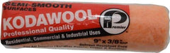 Premier Paint Roller - 3/8" Nap, 9" Wide Paint General Purpose Roller Cover - Semi-Smooth Texture, Wool/Poly Blend - Exact Tool & Supply