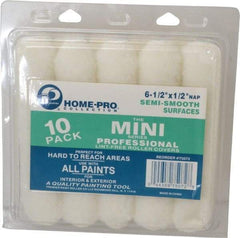 Premier Paint Roller - 1/2" Nap, Mini Paint Roller - 6-1/2" Wide, Includes Roller Cover - Exact Tool & Supply