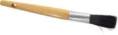 Premier Paint Roller - 3/8" Oval Hog Sash Brush - 2" Bristle Length, 6" Wood Handle - Exact Tool & Supply