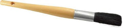 Premier Paint Roller - 1/2" Oval Hog Sash Brush - 2-1/4" Bristle Length, 6" Wood Handle - Exact Tool & Supply