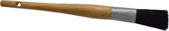 Premier Paint Roller - 5/8" Oval Hog Sash Brush - 2-1/4" Bristle Length, 6" Wood Handle - Exact Tool & Supply