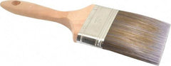 Premier Paint Roller - 4" Flat Synthetic Varnish Brush - 3-3/4" Bristle Length, 7-1/4" Wood Handle - Exact Tool & Supply