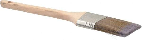 Premier Paint Roller - 2" Angled Synthetic Sash Brush - 2-3/4" Bristle Length, 9" Wood Rattail Handle - Exact Tool & Supply