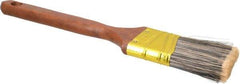 Premier Paint Roller - 2" Angled Synthetic Sash Brush - 2-1/2" Bristle Length, 9" Wood Handle - Exact Tool & Supply