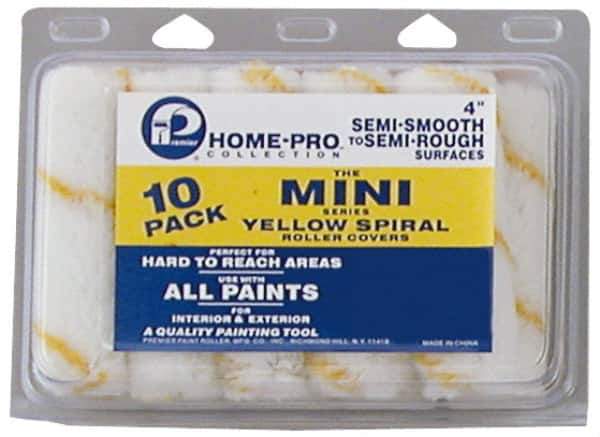 Premier Paint Roller - Mini Paint Roller - 4" Wide, Includes Roller Cover - Exact Tool & Supply