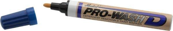 Markal - Blue Oil-Based Paint Marker - Fine Tip, Alcohol Base Ink - Exact Tool & Supply