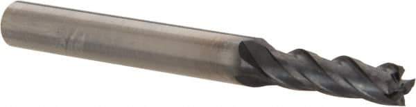 OSG - 5/32", 9/16" LOC, 3/16" Shank Diam, 2" OAL, 4 Flute, Solid Carbide Square End Mill - Single End, WXL Finish, Spiral Flute, 30° Helix, Centercutting, Right Hand Cut, Right Hand Flute, Series 3604 - Exact Tool & Supply