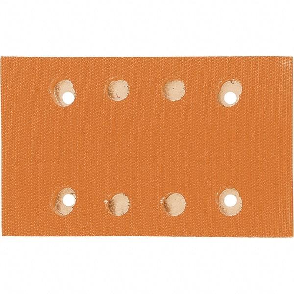 Dynabrade - 5 x 3-1/4" Rectangular Hook Face Backing Pad - Dynabug II Compatible, Screw Attachment, Vacuum Pad, 3/8" Thick, Medium Density, Short Nap - Exact Tool & Supply