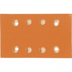 Dynabrade - 5 x 3-1/4" Rectangular Hook Face Backing Pad - Dynabug II Compatible, Screw Attachment, Vacuum Pad, 3/8" Thick, Medium Density, Short Nap - Exact Tool & Supply