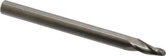 Onsrud - 1/8" Cutting Diam x 1/2" Length of Cut, 2 Flute, Upcut Spiral Router Bit - Uncoated, Right Hand Cut, Solid Carbide, 3" OAL x 1/4" Shank Diam, Ball End Taper - Exact Tool & Supply