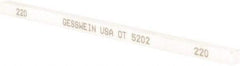 Made in USA - 220 Grit Aluminum Oxide Square Polishing Stone - Very Fine Grade, 1/4" Wide x 6" Long x 1/4" Thick, Oil Filled - Exact Tool & Supply