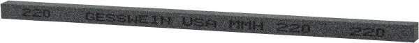 Made in USA - 220 Grit Silicon Carbide Square Polishing Stone - Very Fine Grade, 5/32" Wide x 6" Long x 5/32" Thick - Exact Tool & Supply