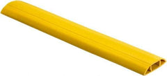 Hubbell Wiring Device-Kellems - 1 Channel, 5 Ft Long, 1-1/4" Max Compatible Cable Diam, Yellow PVC On Floor Cable Cover - 142.24mm Overall Width x 43.18mm Overall Height, 45.98mm Channel Width x 1-1/4" Channel Height - Exact Tool & Supply