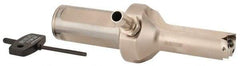 Seco - 2.124" Max Drill Depth, 2xD, 1-1/16" Diam, Indexable Insert Drill - 2 Inserts, 1-1/4" Shank Diam, Straight Shank - Exact Tool & Supply