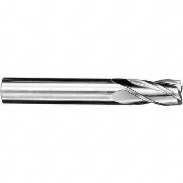 SGS - 3/8", 1" LOC, 3/8" Shank Diam, 2-1/2" OAL, 4 Flute, Solid Carbide Square End Mill - Exact Tool & Supply