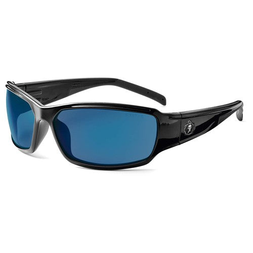 Thor Blue Mirror Lens Black Safety Glasses - Exact Tool & Supply