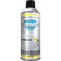Sprayon - 11 oz Aerosol Lithium General Purpose Grease - Off White, 275°F Max Temp, NLGIG 2, - Exact Tool & Supply