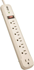 Tripp-Lite - 7 Outlets, 120 VAC15 Amps, 4' Cord, Power Outlet Strip - Floor, Keyhole Mount, 5-15 NEMA Configuration, 12.4" Strip - Exact Tool & Supply