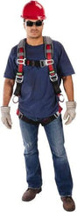 MSA - 310 Lb Capacity, Size X-Large, Full Body Vest Harness - Webbing, Quick-Connect Leg Straps, Quick-Connect Chest Strap, Full Body Protection - Exact Tool & Supply