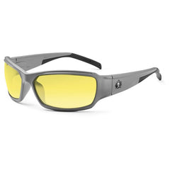 Thor Yellow Lens Matte Gray Safety Glasses - Exact Tool & Supply