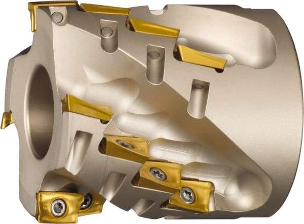 Sumitomo - 16 Inserts, 40mm Cut Diam, 16mm Arbor Diam, 36mm Max Depth of Cut, Indexable Square-Shoulder Face Mill - 55mm High, AX.T 1235 Insert Compatibility, Through Coolant, Series WaveMill - Exact Tool & Supply