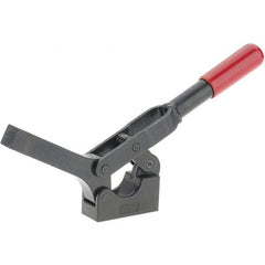 De-Sta-Co - 600 Lb Holding Capacity, Horizontal Handle, Manual Hold Down Toggle Clamp - 69° Handle Movement, 90° Bar Opening, Solid Bar, Solid Base, Oxide Finish, Forged Alloy Steel - Exact Tool & Supply