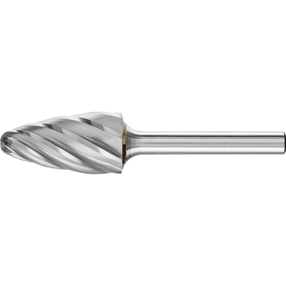 PFERD - SF-6, 5/8" Cut Diam, 1/4" Shank Diam, Carbide End Cut Aluma Cut Tree with Radius End Burr - Exact Tool & Supply