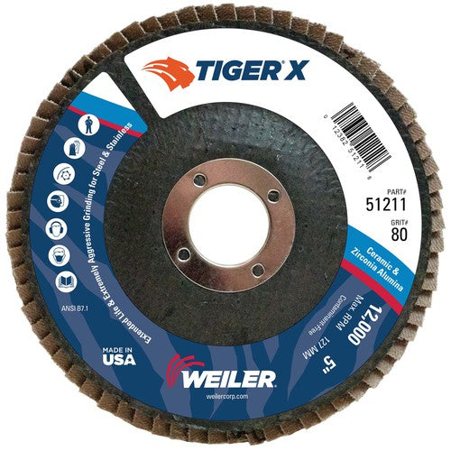 5 × 7/8 ARBOR 80X FLAP DISC - Exact Tool & Supply