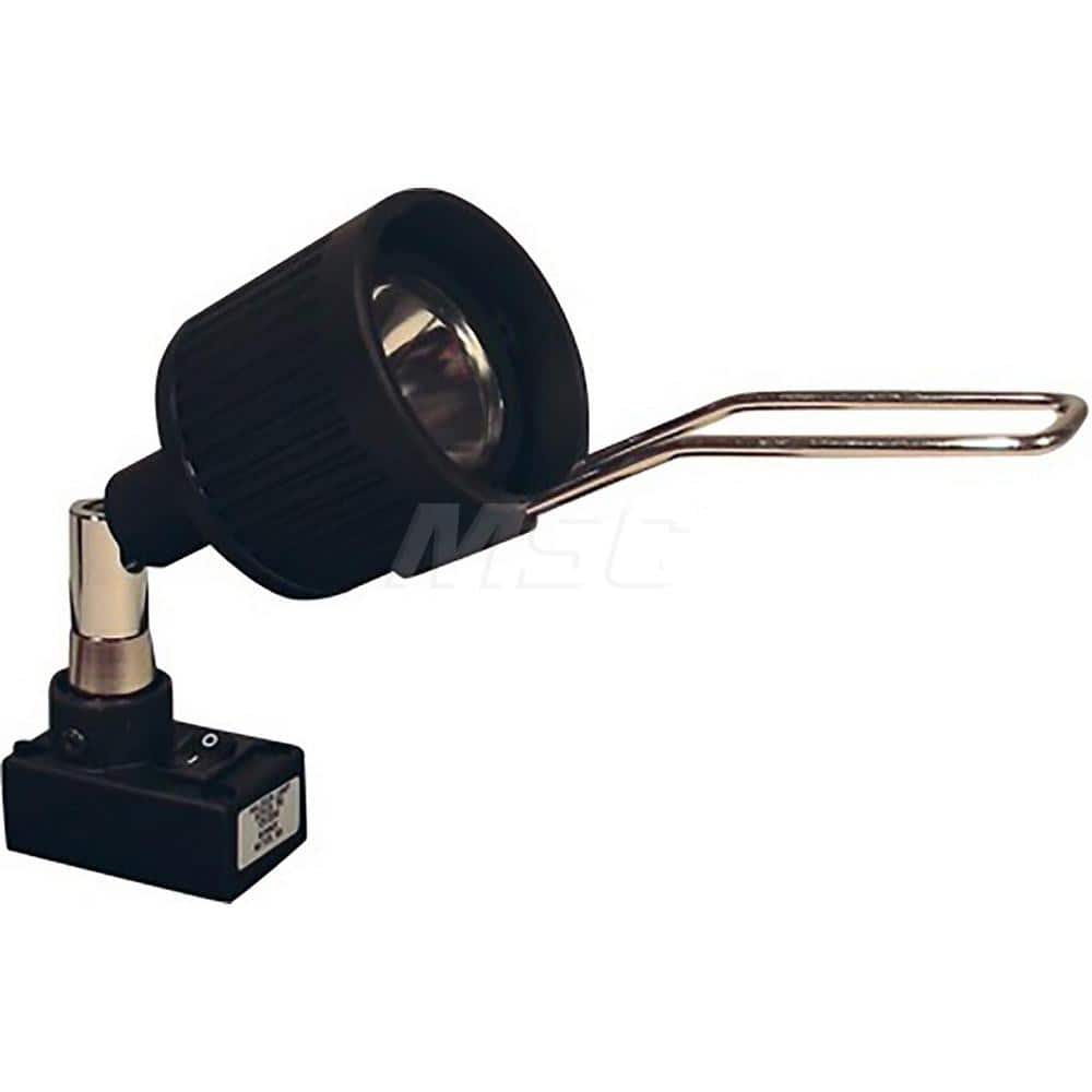 Sunnex Lighting - Task Lights; Fixture Type: General Purpose ; Color: Black ; Lamp Type: Halogen ; Mounting Type: Base Mount ; Adjustable Arm Type: Pivot ; Arm Length (mm): 50 - Exact Tool & Supply