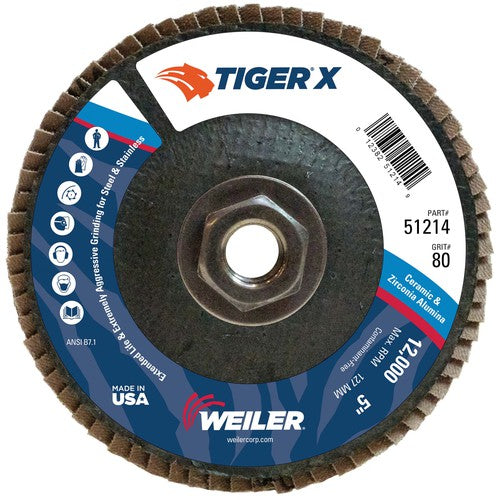 5 × 5/8-11 ARBOR 80X FLAP DISC - Exact Tool & Supply