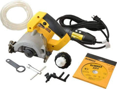 DeWALT - 4-3/8" Blade Diam, Tile Saw - 13,000 RPM, 120 Volts, 10.8 Amps, 20mm Arbor - Exact Tool & Supply
