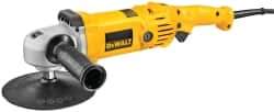 DeWALT - 7" Pad Diam, 600 & 3,500 RPM, Handheld Electric Polisher - 5/8-11" Spindle Thread, 12 Amps, 115 Volts - Exact Tool & Supply